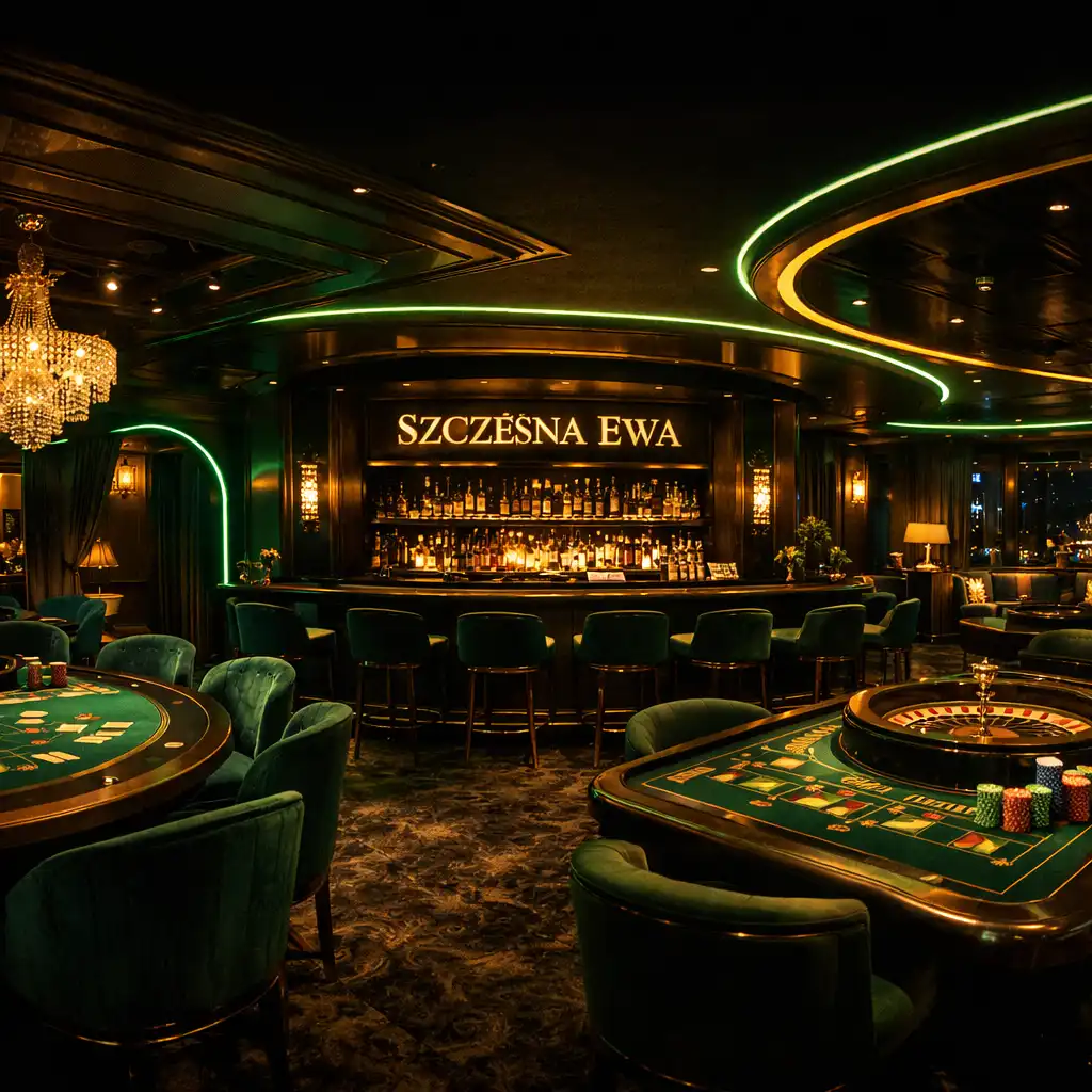 Elegancki kasynowy lounge podczas ekskluzywnej gali firmowej